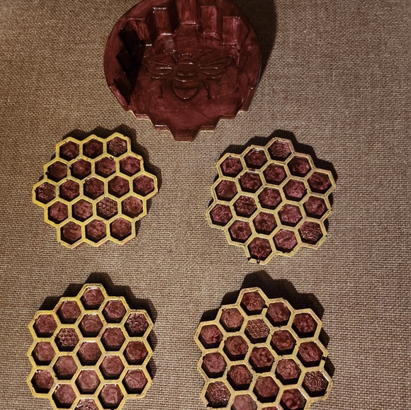 Bee coaster set - Picture 2 of 2